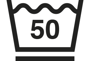 Pesulämpötila max 50°C, hienopesu