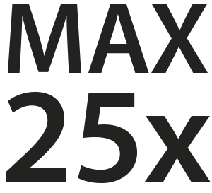 Max. 25 pesukertaa