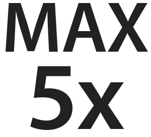 Max. 5 pesukertaa