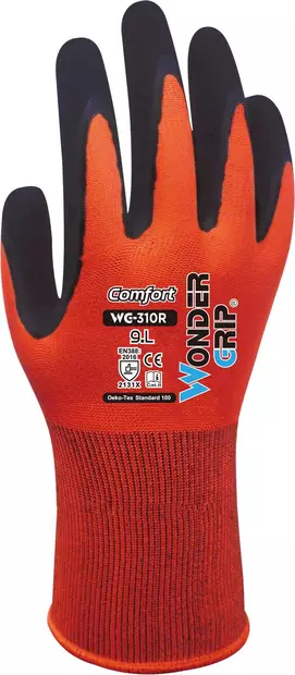 Wonder Grip Comfort skyddshandske röd - 310 / 7 - Installatörshandskar - M310 - 1