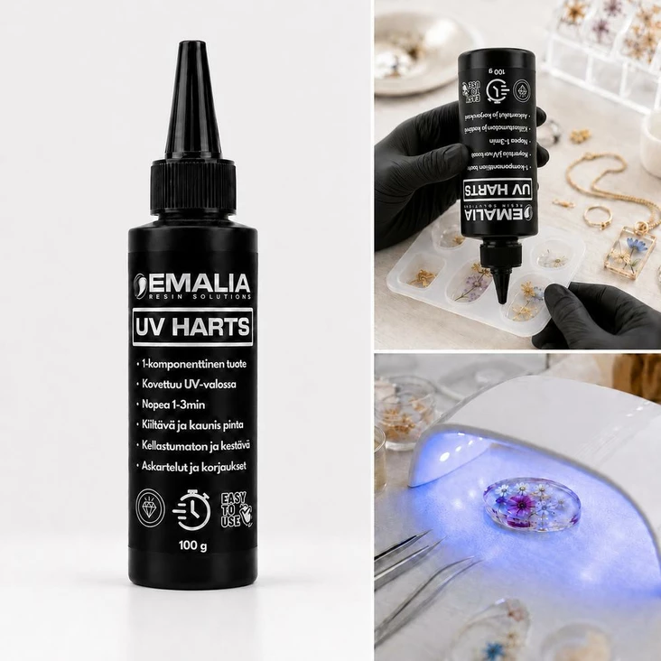 EMALIA UV Hartsi 100 g taide-esinet, kor - Hartsit - 61-EUVH24100 - 1