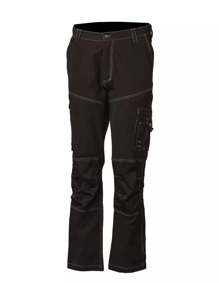 Priha STRETCH arbetsbyxor med knäskydd svart - 4354 - Sommar arbetsbyxor - M4354 - 1