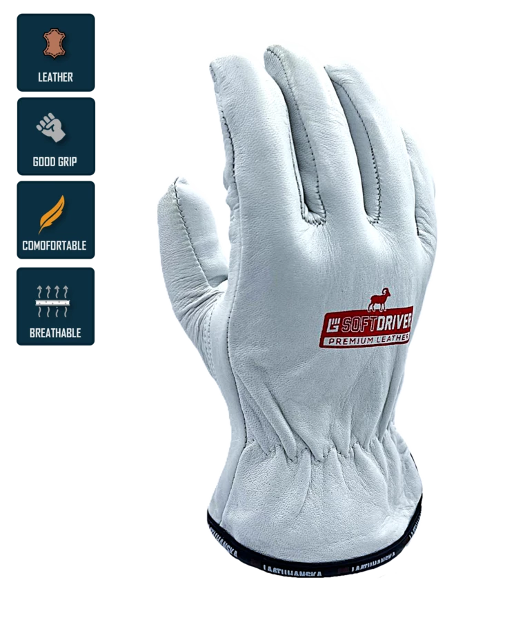 Soft Driver gethandske i getskinn Art.1010 - Läder arbetshandskar - 1010 - 1