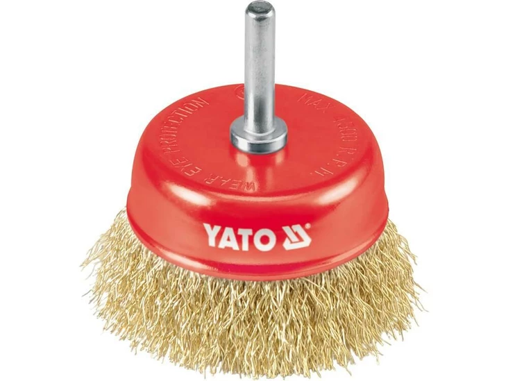 Yato Kuppiharja M6 75 mm messinki - Pyörö ja kuppiharjat - 46-YT-4750 - 1