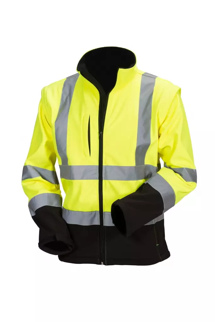 Hi-Visibility Softshell Jacket Yellow/Black EN 20471 Class 2 - 4136 - Huomio college-puserot & hupparit - M4136 - 1