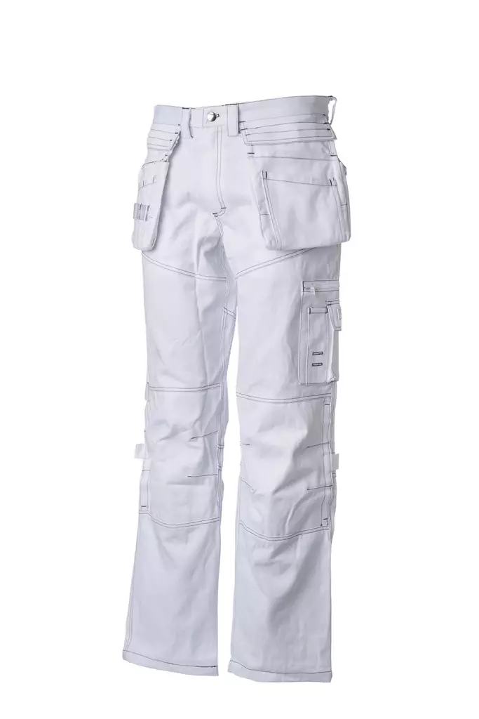 Priha maalarin Stretch riipputaskuhousut valkoinen - 4351 - Kesä työhousut - M4351 - 1