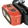 Yato Otsalamppu 480 LM, ladattava 1400 m - Valaisimet - 46-YT-08592 - 2