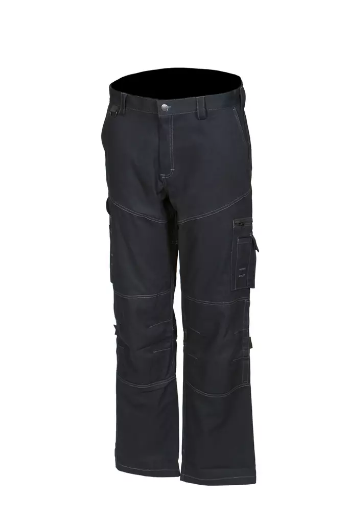 Cotton reisitaskuhousut puuvillaa musta - 4074 - Kesä työhousut - M4074 - 1