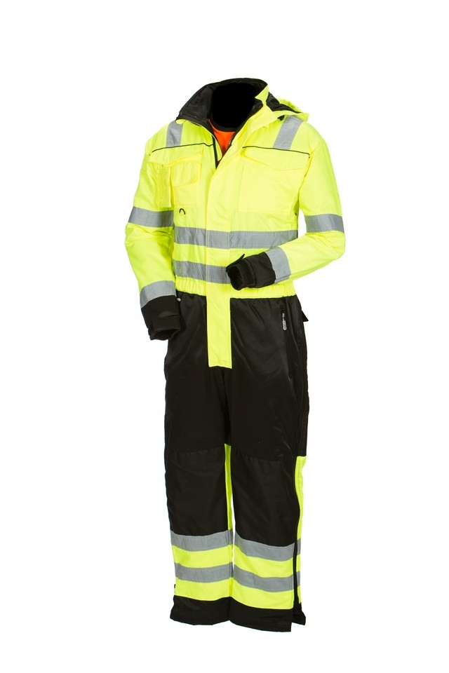 Huomiovärinen talvihaalari kelta/musta EN 20471 Lk.3 - 4220 - Huomiohaalarit - M4220 - 1