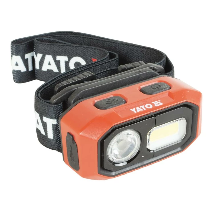 Yato Otsalamppu 480 LM, ladattava 1400 m - Valaisimet - 46-YT-08592 - 1