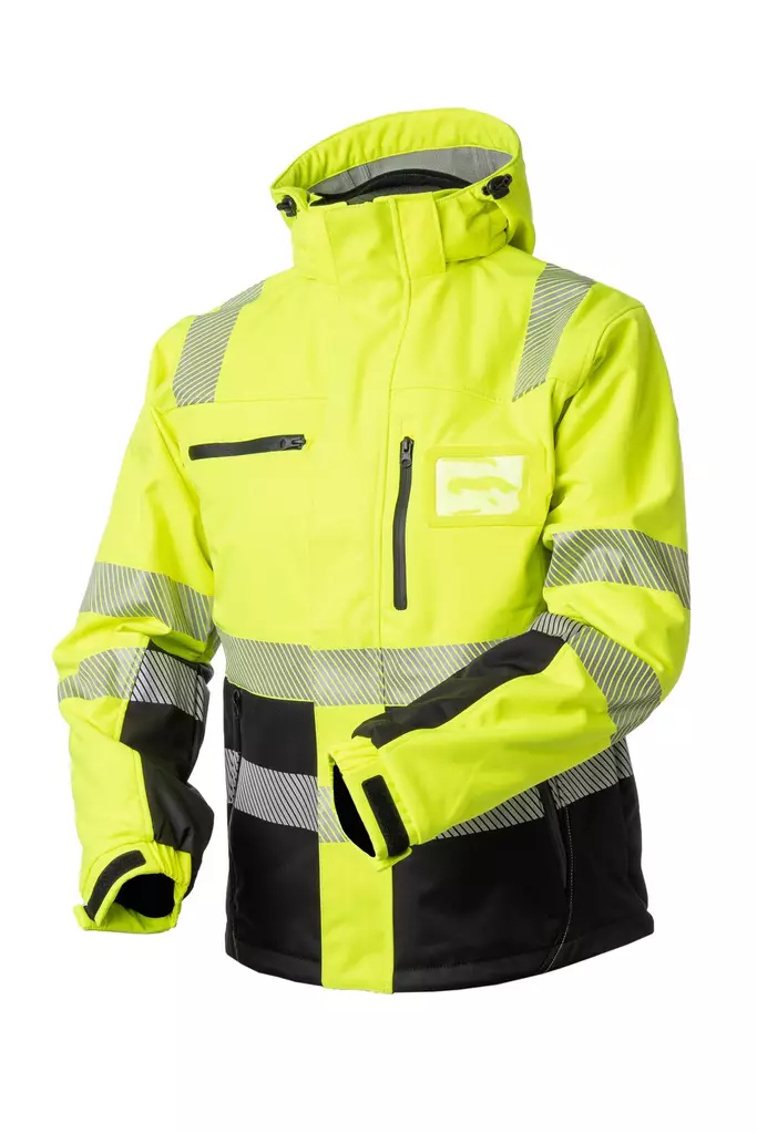 Syntetisk vattentät vintertröja i reflexgult/svart EN 20471 Lk.2 - 4340 - Varsel collegetröjor & munkjackor - M4340 - 1