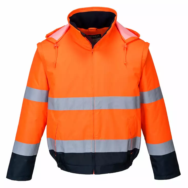 Hi-Viz kontrastfärg 2-i-1 Bomberjacka - Varseljackor sommar - C464 - 1
