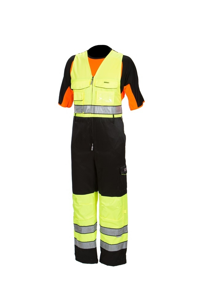 Huomiovärinen talviavohaalari kelta/musta EN 20471 Lk.1 - 4129 - Huomio avohaalarit - M4129 - 1