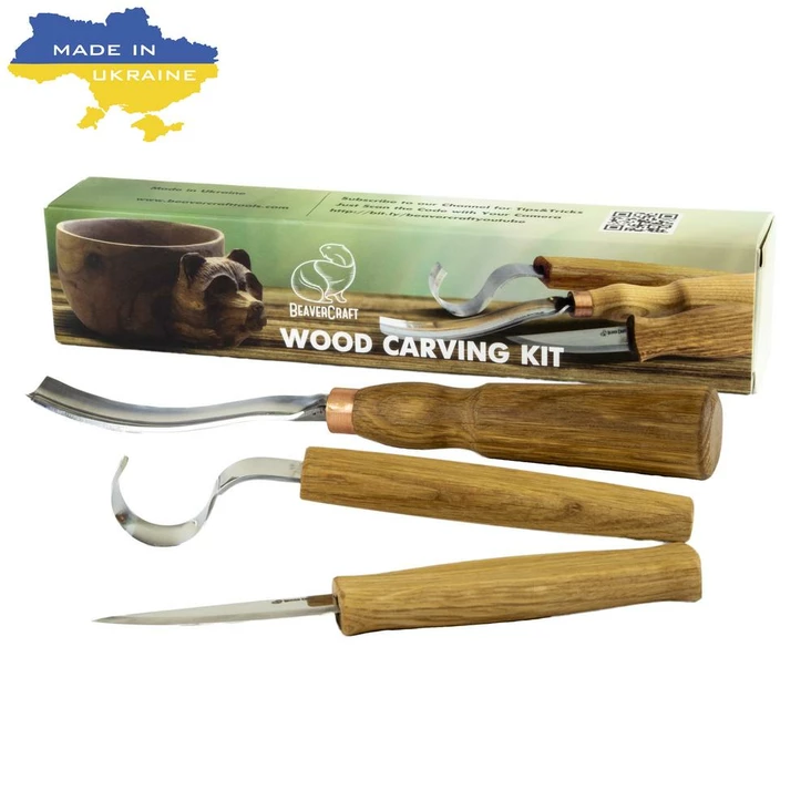 Kaiverrustalttasarja BeaverCraft 3 osaa - Kaiverrustaltat ja vuolupuukot - 16-S14 - 1