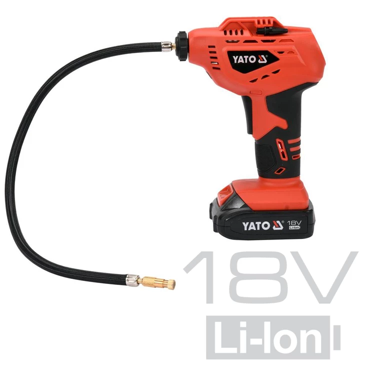 Yato Akkukompressori 18V + 2.0 AH akku ja laturi sarja - Koti ja puutarha - 46-YT-82894 - 1