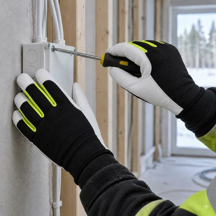 Laatu Asentajankäsine Soft Sec britex kangas/nahka - Hanskat - LAATU-1015 - 2