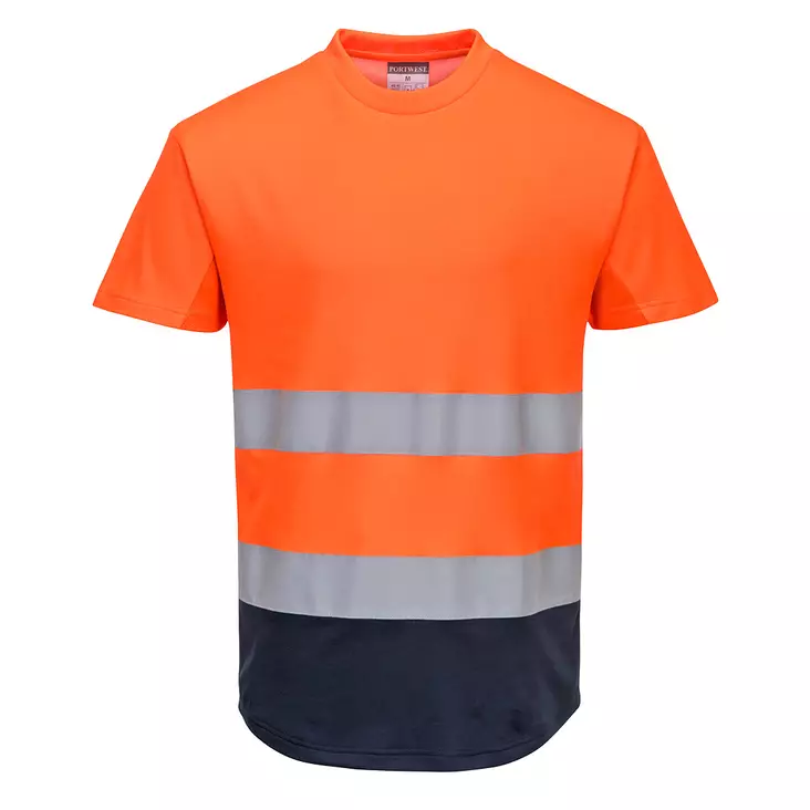 Hi-Vis kaksivärinen tuuletusaukollinen T-paita - Huomiopaidat - C395 - 1