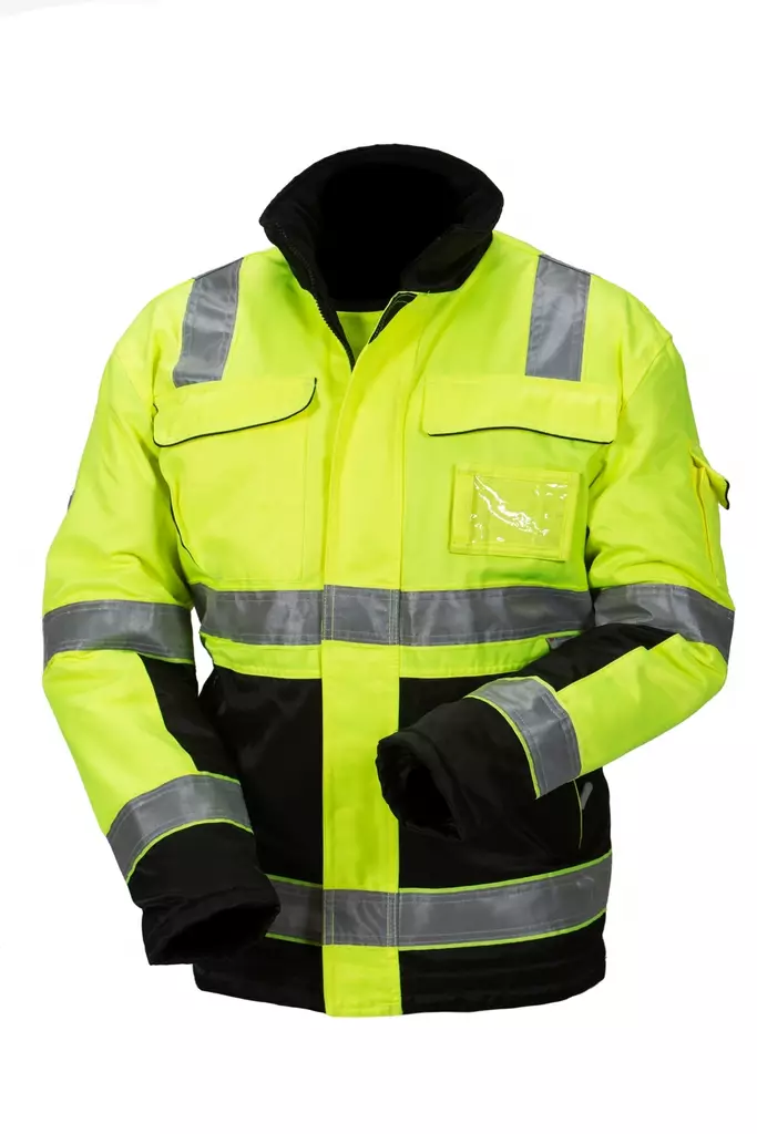 Huomiovärinen talvipusero kelta/musta EN 20471 Lk.2 - 4076 - Huomio college-puserot & hupparit - M4076 - 1