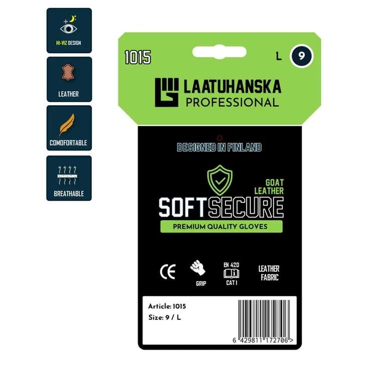Laatu Asentajankäsine Soft Sec britex kangas/nahka - Hanskat - LAATU-1015 - 1