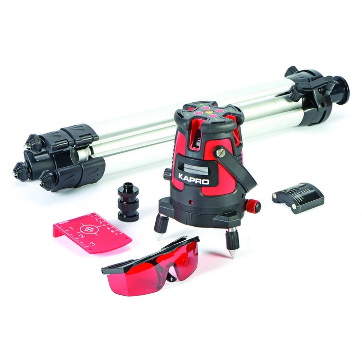 Ristilaser Kapro 875 1V + 4P, kolmijalka, punainen - Laserit - 875 - 1