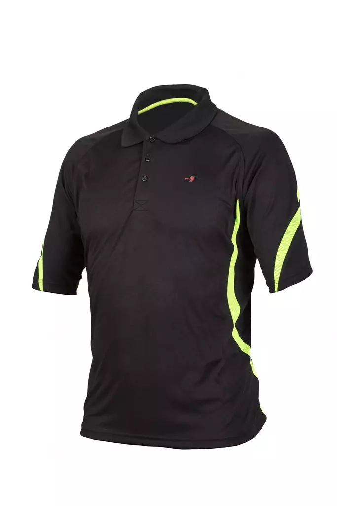 Technical polo shirt black/yellow - 4095 - PRIHA - M4095 - 1