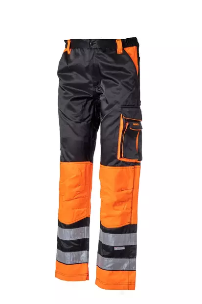 Högsynliga midjebyxor orange/svart EN 20471 Nivå 1 - 4125 - Varselbyxor sommar - M4125 - 1