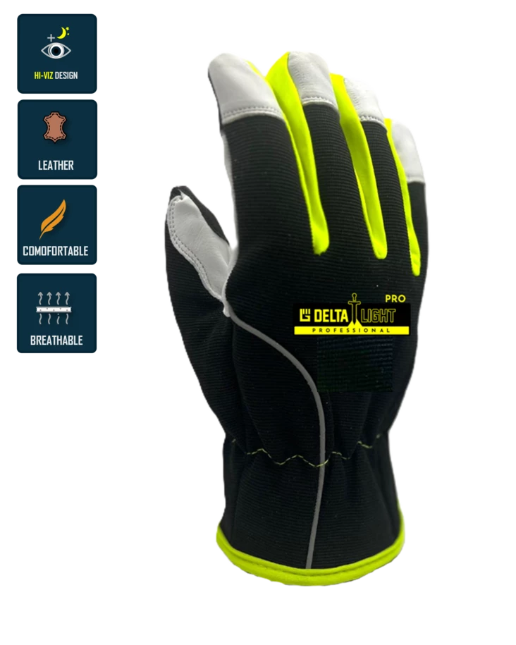 Delta light Kosketusnäyttö Full grain nahka käsine Art.1016 - Nahkaiset työkäsineet - 1016 - 1