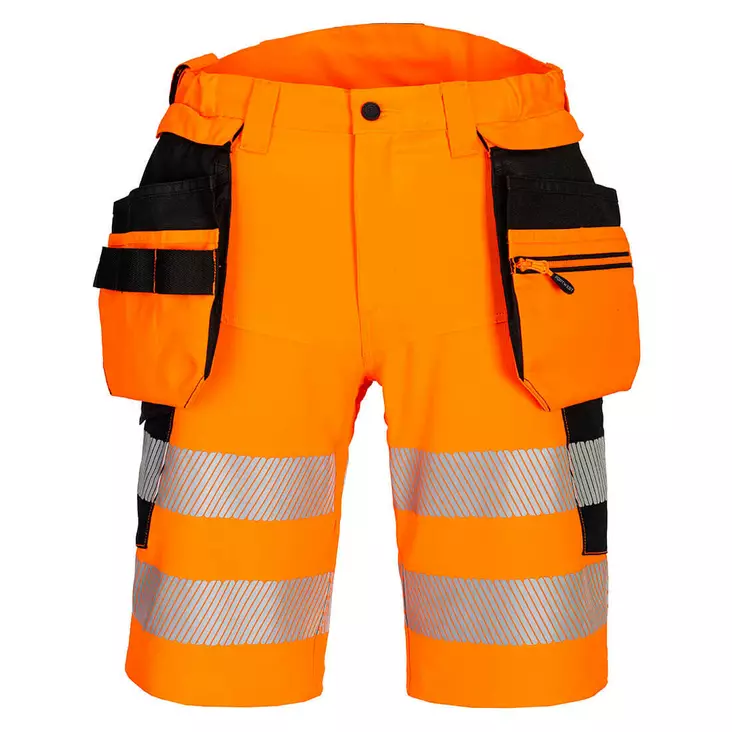 DX4 Hi-Vis Shorts med hängfickor - Varsel capri byxor och shorts - DX446 - 1