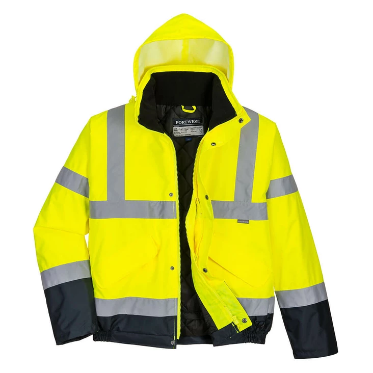 Hi-Vis kaksisävy Bomber-takki - Huomio kesätakit - S266 - 1