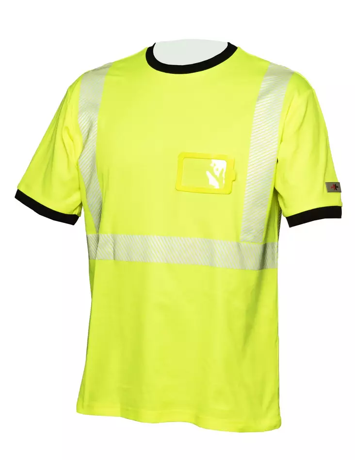 Hi-Vis gul bomullskortärmad varseltröja EN 20471 Lk.2 - 4360 - PRIHA - M4360 - 1