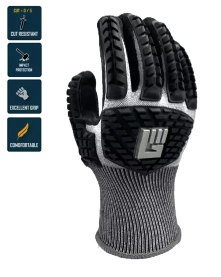 Pro-Max Impact Kolhusuoja & Viiltosuoja käsine Art.5007 - Viiltosuojakäsineet - 5007 - 1