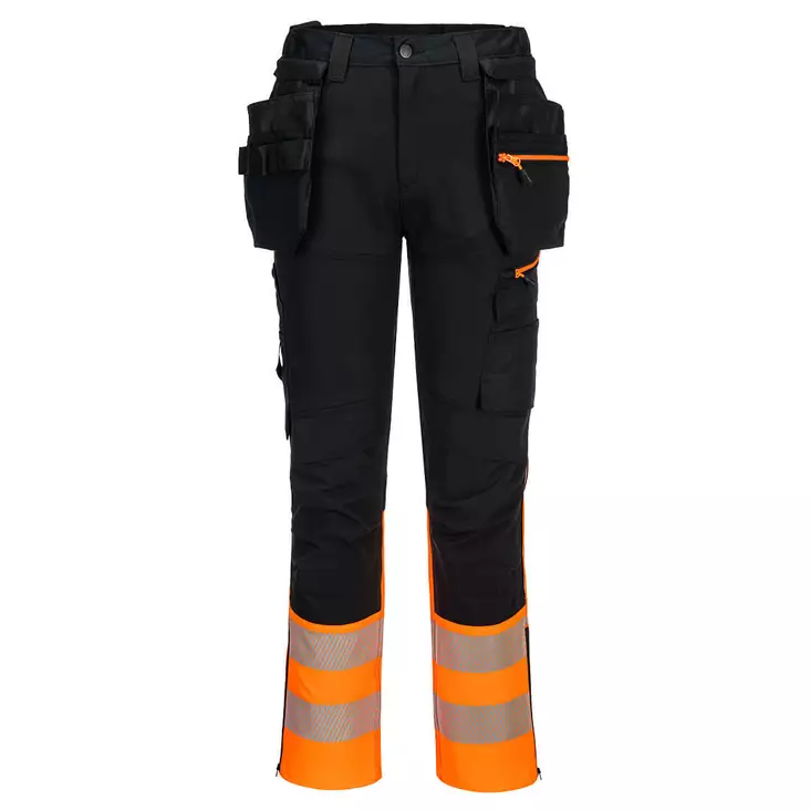 DX4 Hi-Vis klass 1 Craft-byxor med avtagbara hängande fickor - Varselbyxor sommar - DX457 - 1