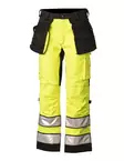 Hi-Vis STRETCH riipputaskuhousu kelta/musta EN 20471 lk.2 - 4350 / 62 - Huomio kesätakit - 6418326435088 - 1