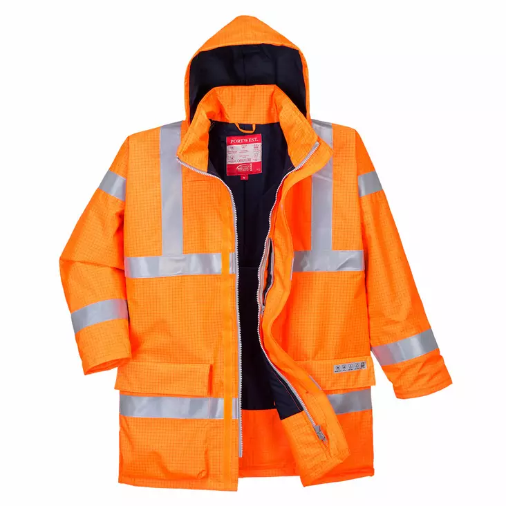 Bizflame Hi-Vis Antistaattinen FR-sadetakki. - Palosuojatut sadetakit - S778 - 1