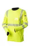 Hi-Vis långärmad gul bomullsförstärkt skjorta med tryck EN 20471 Lk.2 - 4362 - PRIHA - 6418326436269 - 1