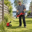Yato Akkutrimmeri 18V 25-30 cm BL + 2 Ah akku ja laturi sarja - Slagskydds handskar - 46-YT-85019 - 12
