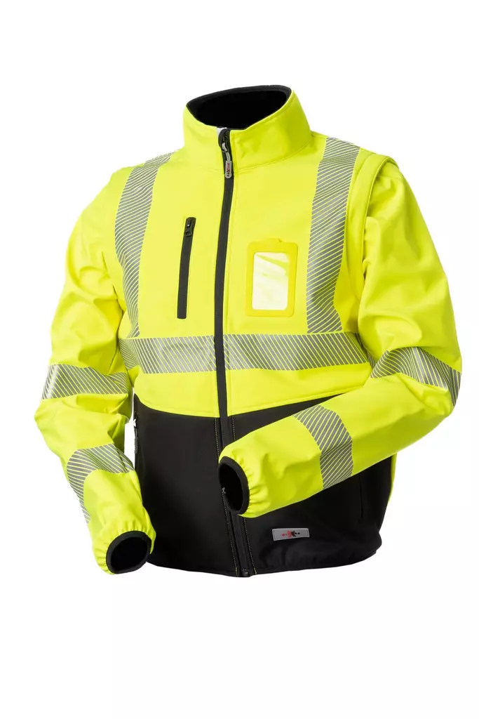 Hi-Visibility Softshell Jacket Yellow EN 20471 Class 2 - 4138 - Huomio college-puserot & hupparit - M4138 - 1