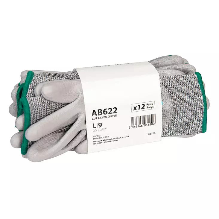 C13 PU Essential Cut Protection Glove Multipack (12 Pairs) - Viiltosuojakäsineet - AB622 - 1