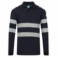 PW3 Modaflame Knit FR Long Sleeve Polo Shirt - PORTWEST - FR733NVRM - 1