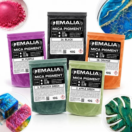 Emalia Mica väripigmentti 10g epoksihartseille ja värjäykseen - Väriaineet - EMALIA-MICA-PIGMEN - 1