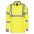 Flame Resistant Anti-Static Hi-Vis Long Sleeve Polo Shirt - Palosuojatut paidat - FR77YERS - 1