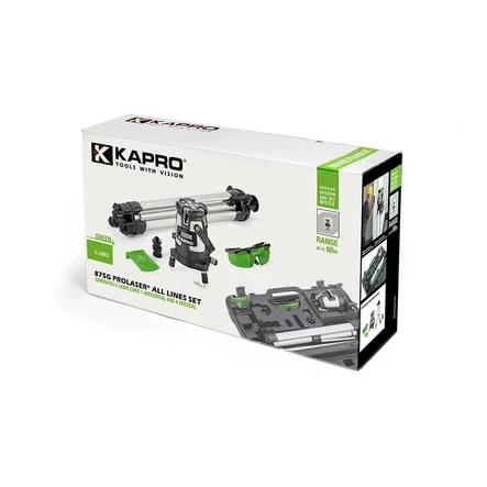 Kapro Ristilasersarja 875G vihreä 1V+4P - Laserit - 875G-SET - 2