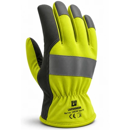 Thermo Reflect Hi-vis syntetisk installatör handskar med foder Art.1003W - Vinterarbetshandskar - 1003W - 1