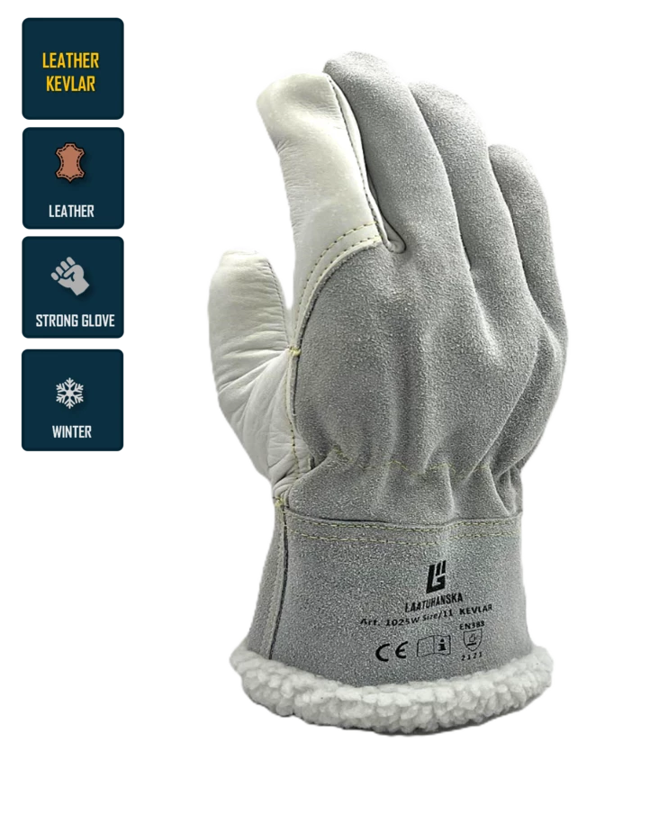 Lappland läderhandske med foder Art.1025W - Läder arbetshandskar - 1025W - 1