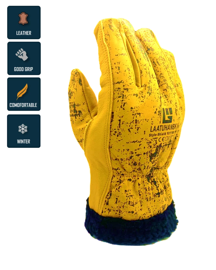 Style-shield Premiun nahka Turkis vuorillinen käsine Art.1011W - Nahkaiset työkäsineet - 1011W - 1