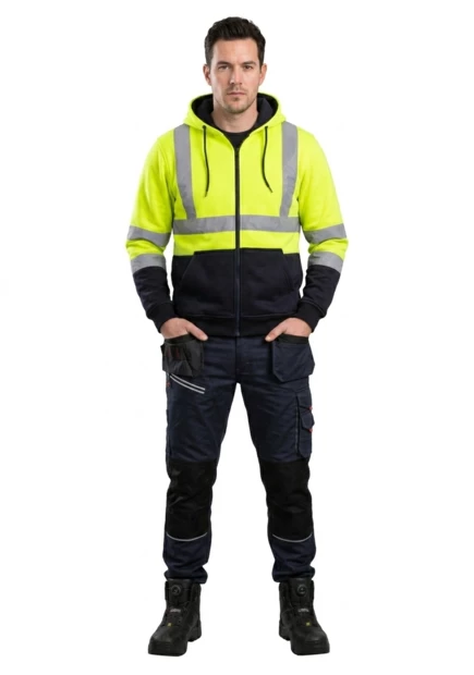 Brixton Hi-Vis vetoketjuhuppari - Huomio college-puserot & hupparit - AFBD-Y - 2